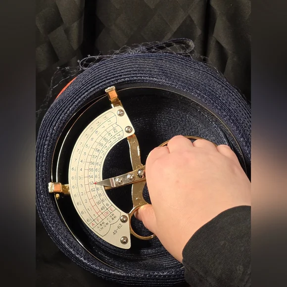 Vintage Pill Box 50s/60s Navy (Red/White/Blue) Woven Straw Veil & Bow SZ Medium - Picture 12 of 14